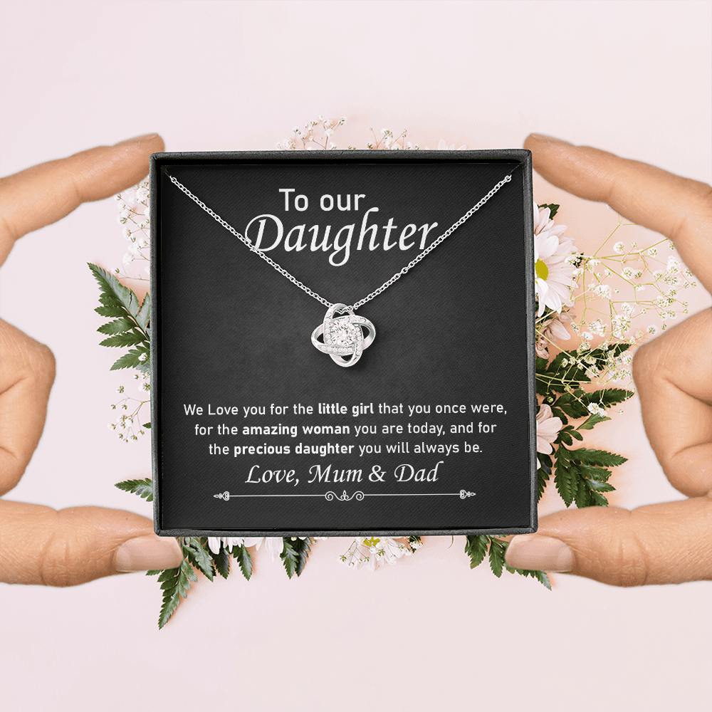 Daughter Necklace Gift from Mum and Dad with Note
