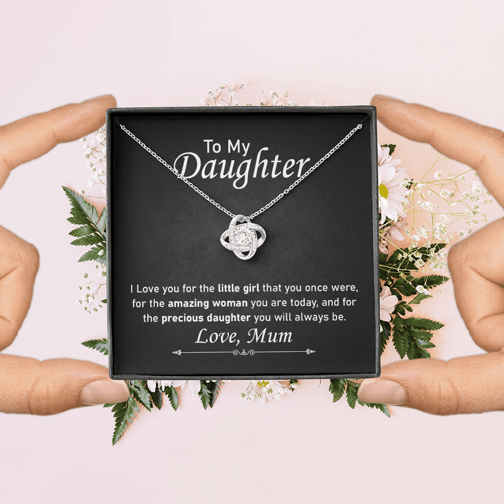 Daughter Necklace Gift from Mum with Message Card