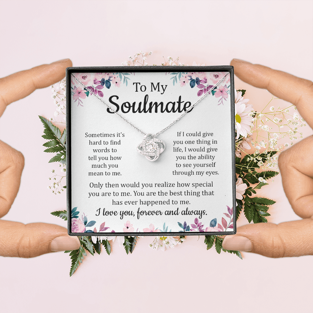 Soulmate Necklace Gift with Loving Message Card
