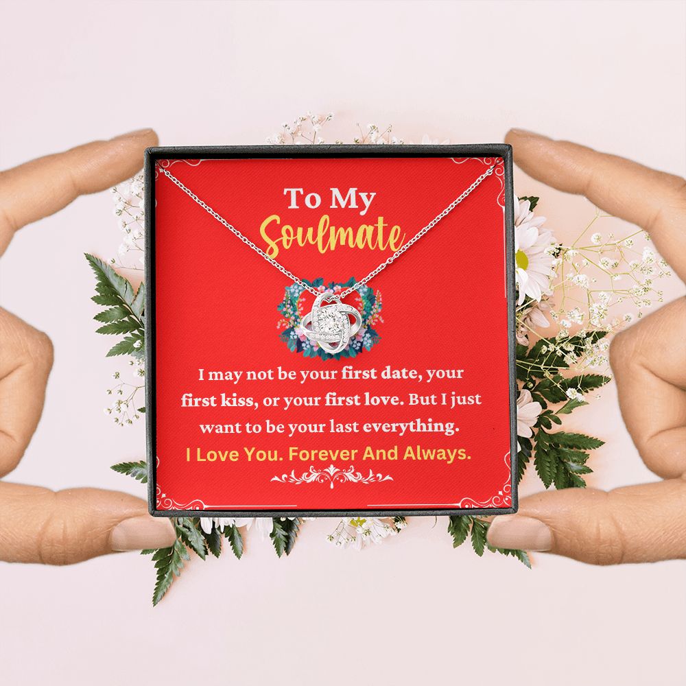 Soulmate Necklace for Her with Message Card