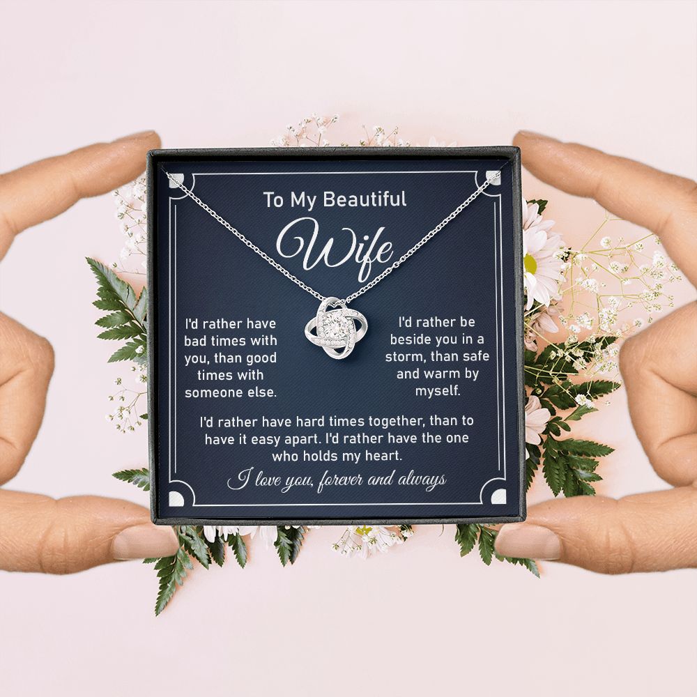 Wife Necklace Gift with Love Message