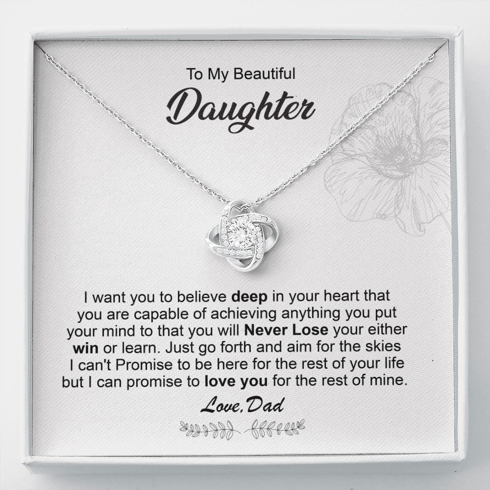 Motivational Daughter Necklace Gift from Dad