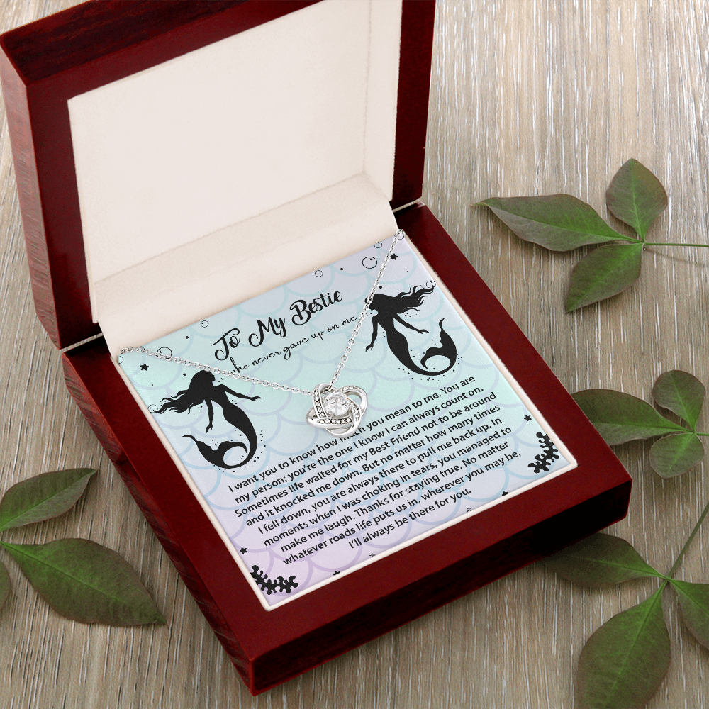 Best Friend Mermaid Necklace Gift with Long Message
