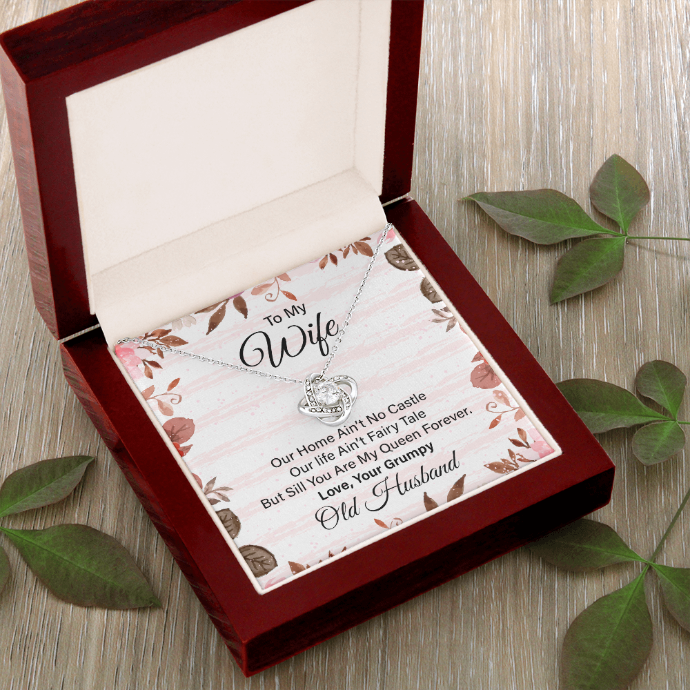 Wife Necklace Gift from Grumpy Old Husband with Note