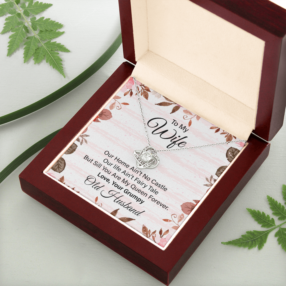 Wife Necklace Gift from Grumpy Old Husband with Note