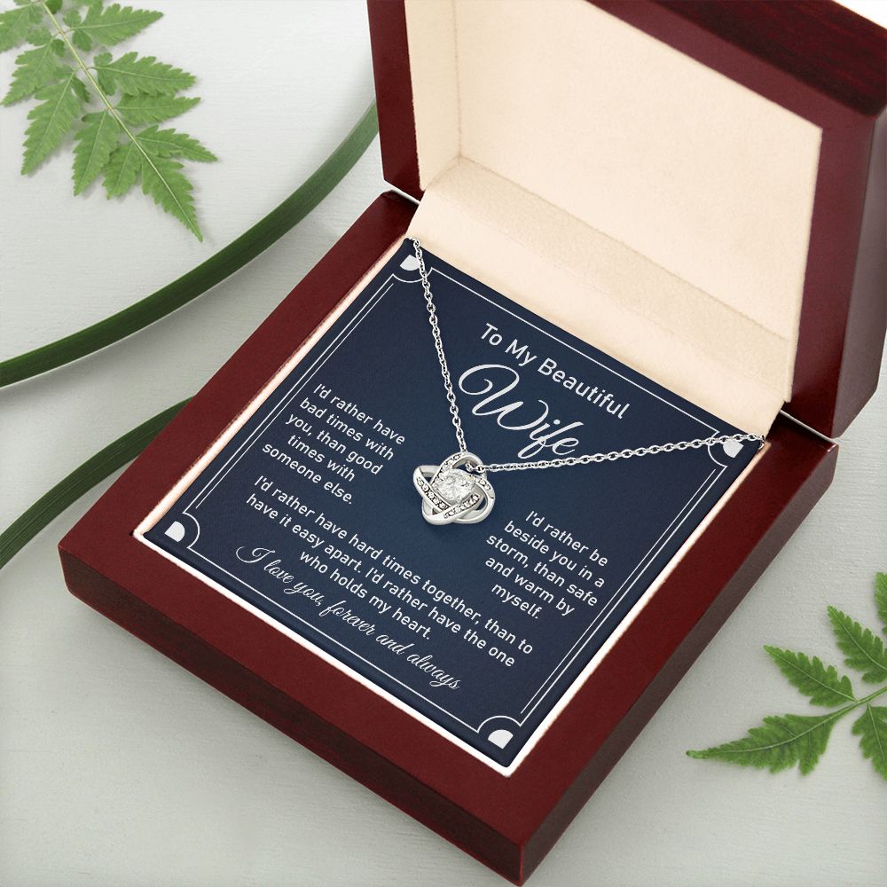 Wife Necklace Gift with Love Message