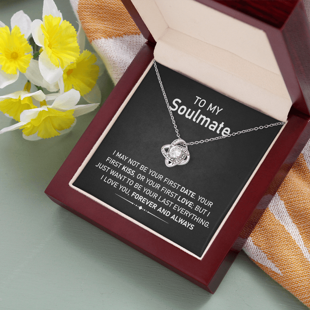 Soulmate Necklace Gift with Romantic Message Card