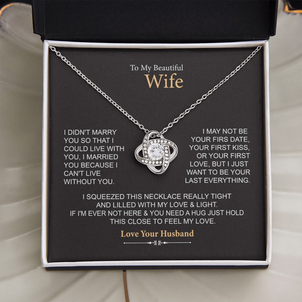 Necklace for Wife from Husband with Love Quote