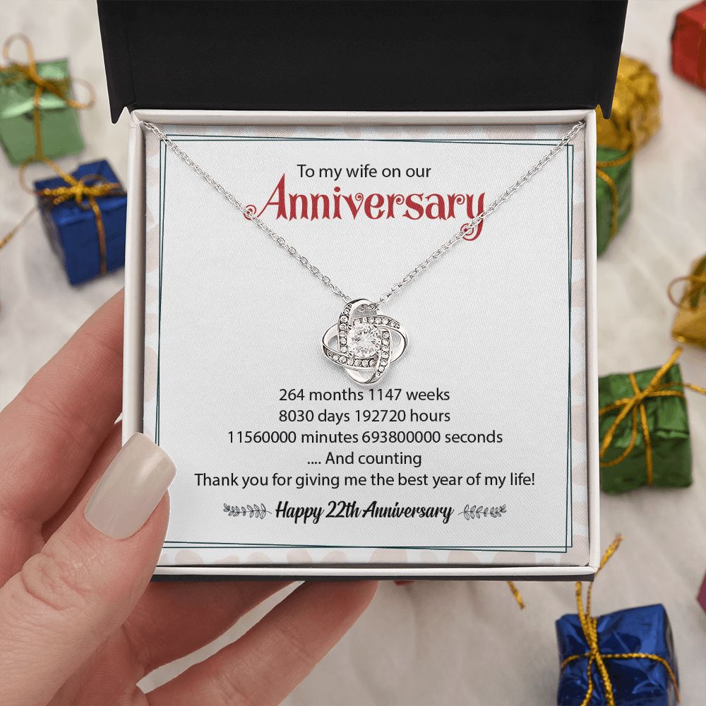 To My Wife On Our Happy 22th Anniversary Thank You For Give Me The Best Year Of My Life