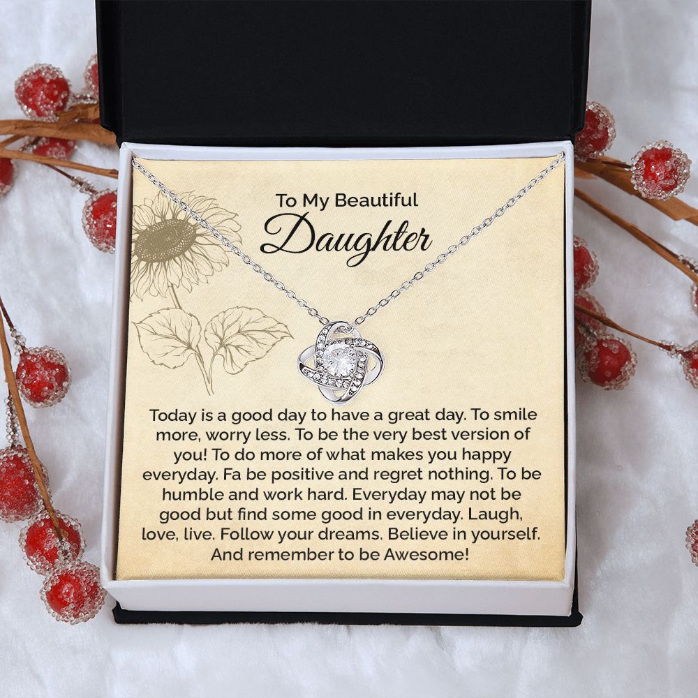 Inspirational Daughter Necklace Gift from Mom or Dad