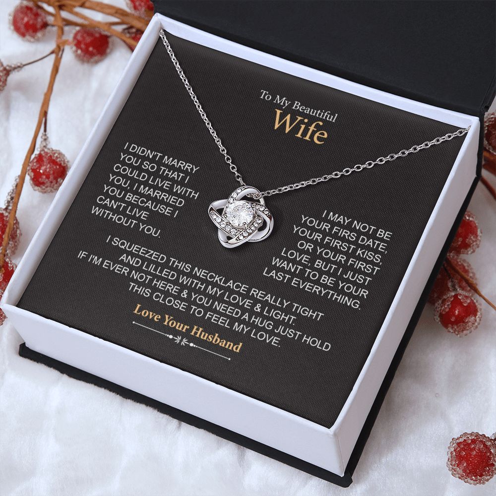 Necklace for Wife from Husband with Love Quote