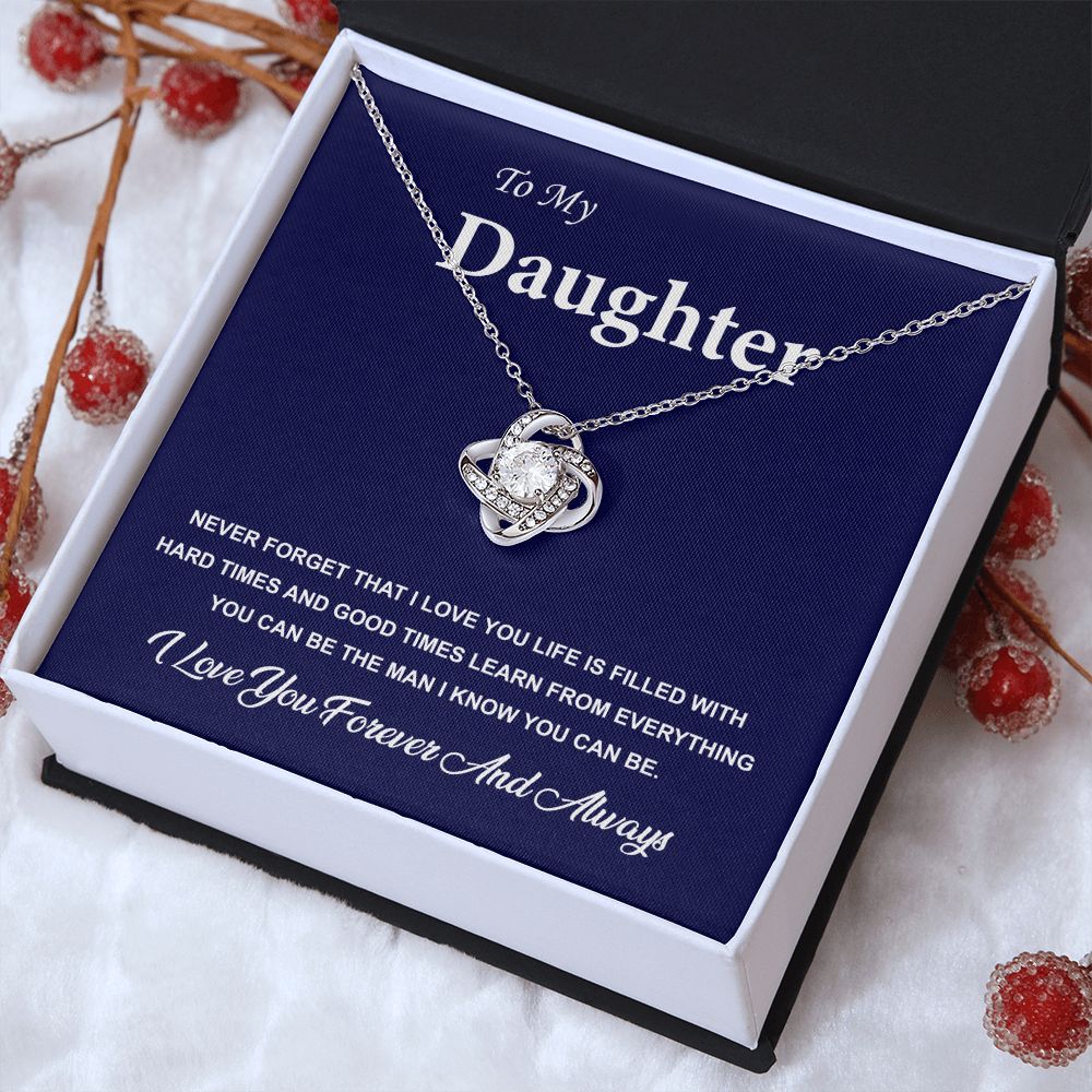 Love Knot Necklace Gift from Dad to Daughter