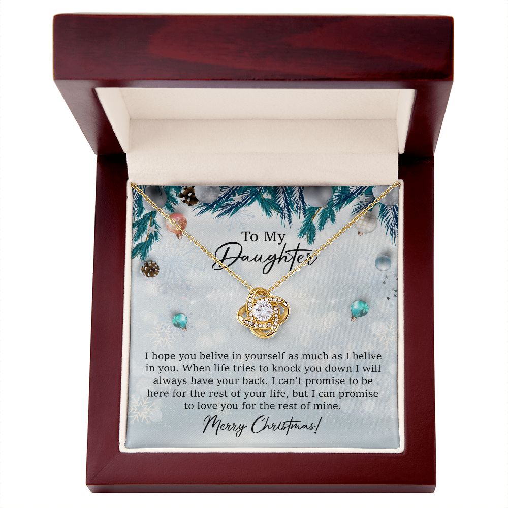Merry Christmas To My Daughter i Hope You Believe In Your Self Mother Daughter Necklace For Christmas Gift Ideas