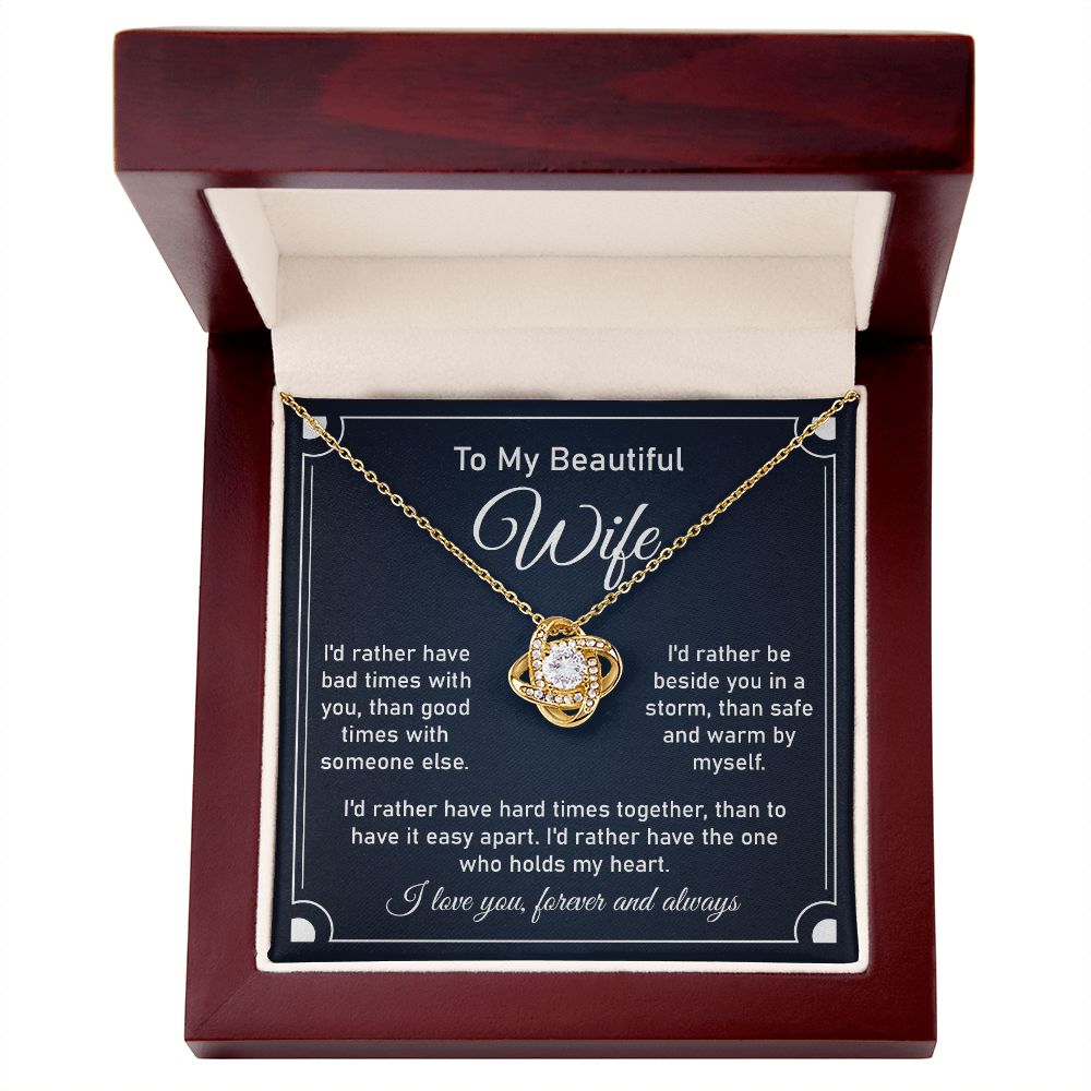 Wife Necklace Gift with Love Message