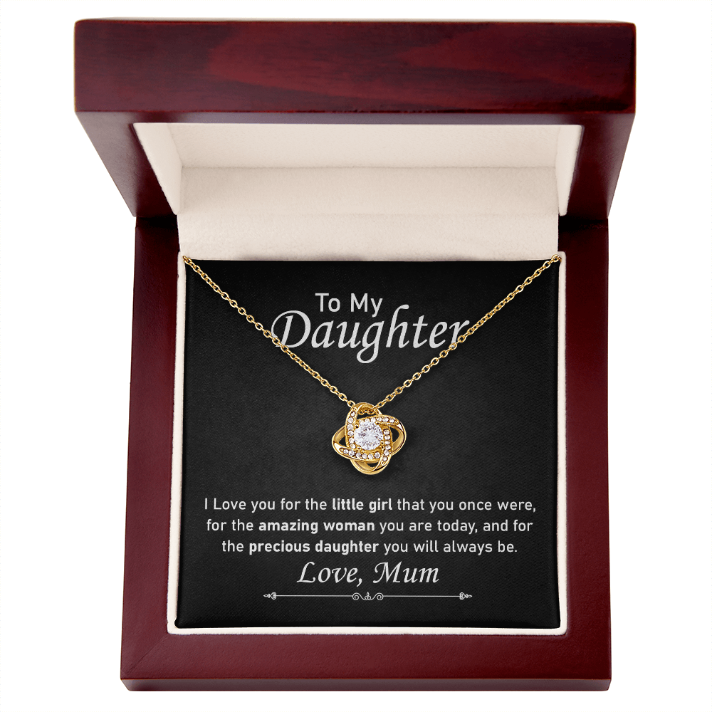 Daughter Necklace Gift from Mum with Message Card