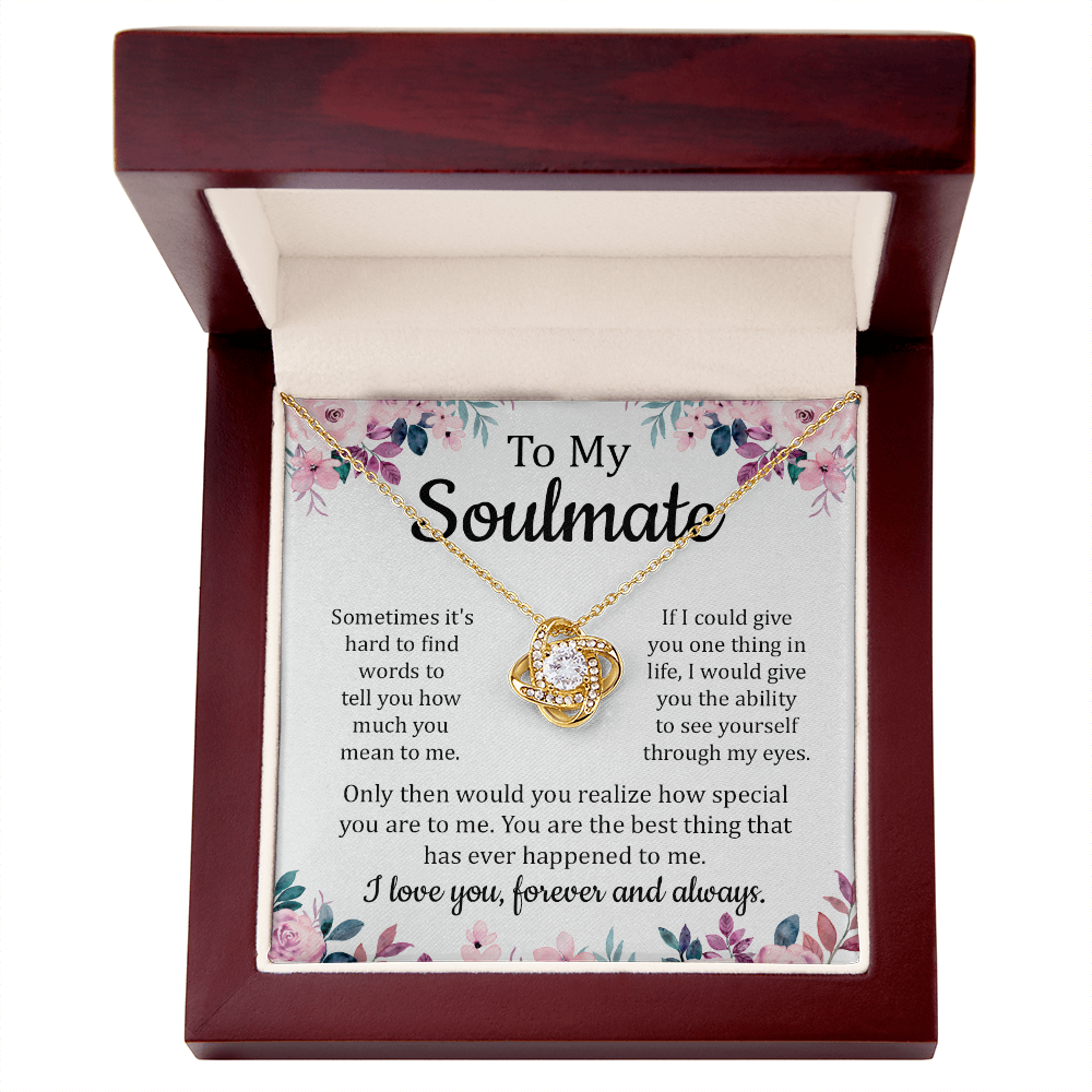 Soulmate Necklace Gift with Loving Message Card
