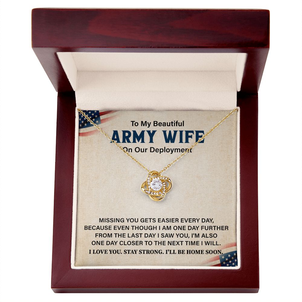 To My Beautiful Army Wife On Our Deployment Missing You Gets Easier Everyday