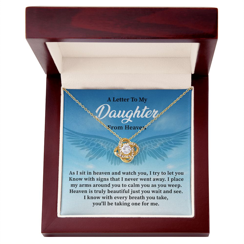 A little To My Daughter From Heaven I Know With Every Breath You Take You'll Be Taking One For Me