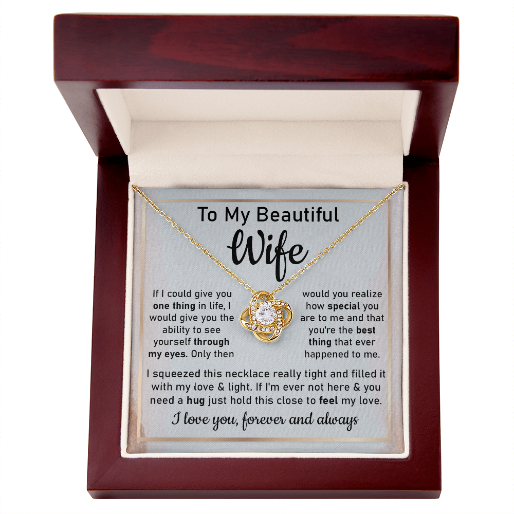 Necklace Gift for Wife with Romantic Message Card