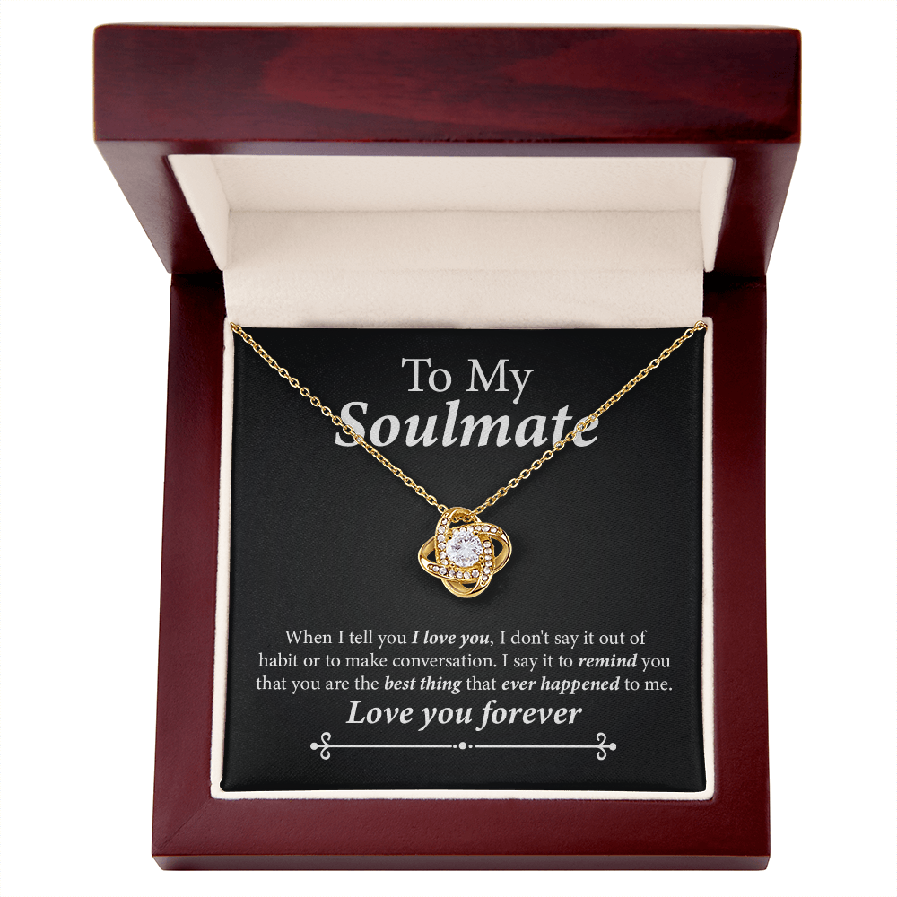 Soulmate Necklace Gift with Romantic Message Card
