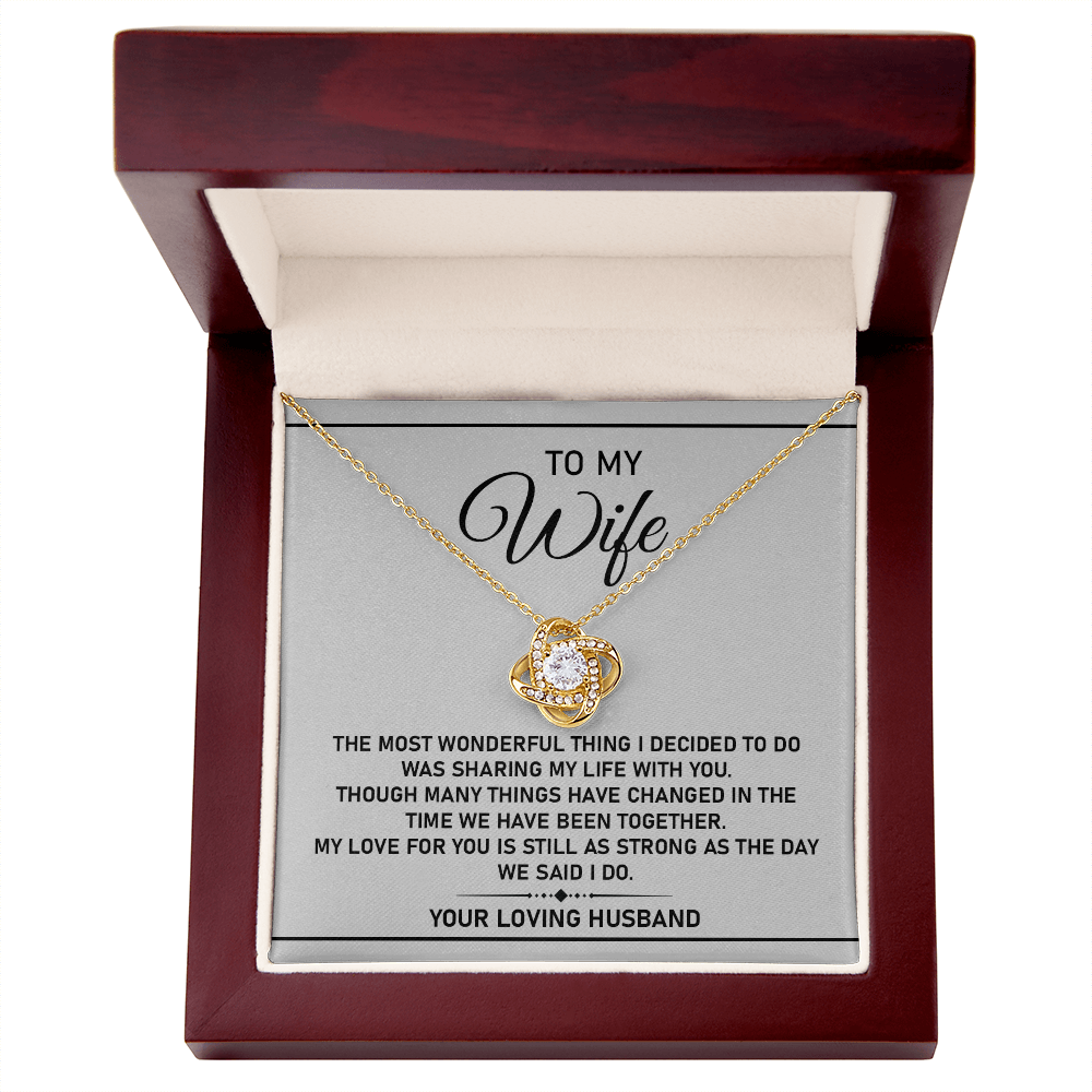 Wife Necklace Gift from Husband with Love Message Card