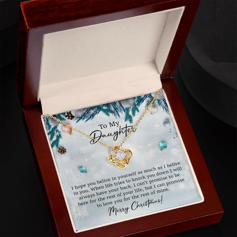 Merry Christmas To My Daughter i Hope You Believe In Your Self Mother Daughter Necklace For Christmas Gift Ideas