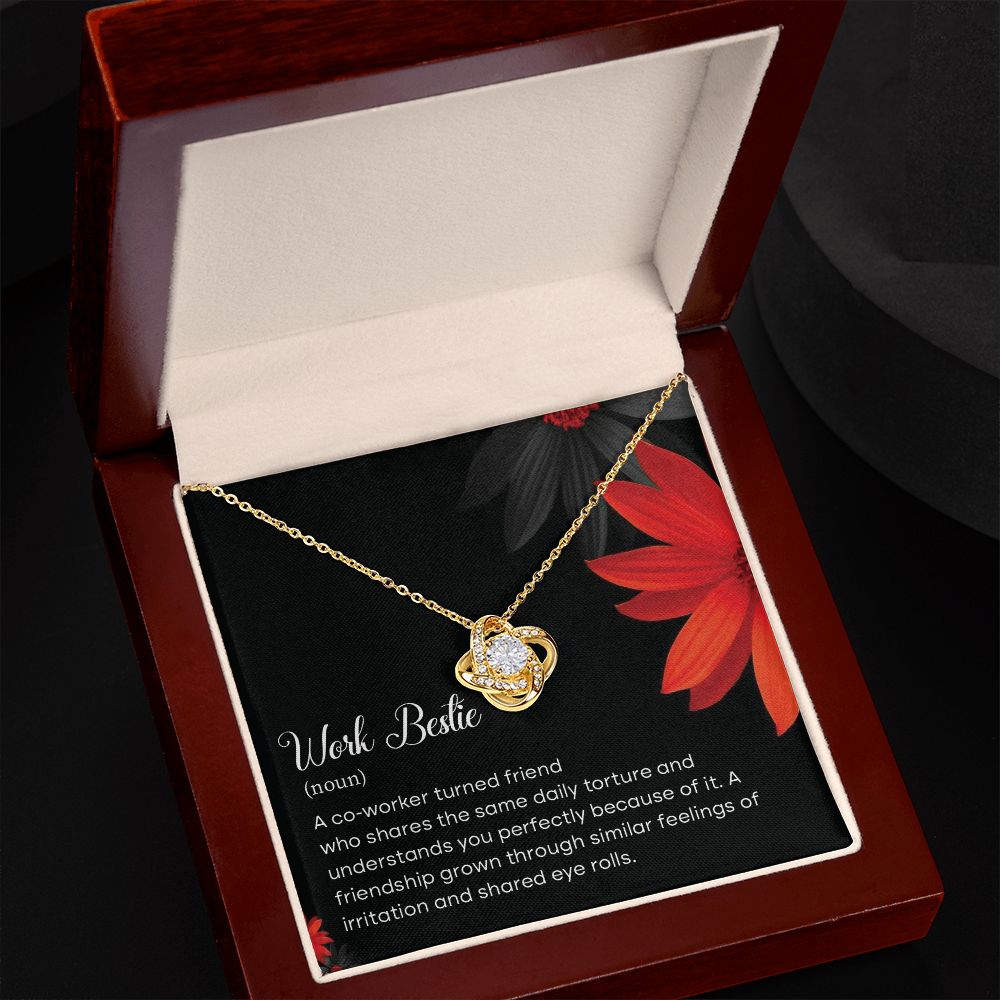 Work Bestie Noun Necklace From Co Worker Friends Gift With Sentimental Message Card