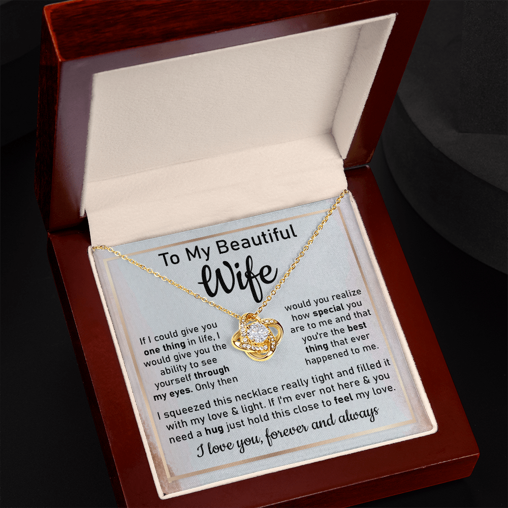 Necklace Gift for Wife with Romantic Message Card