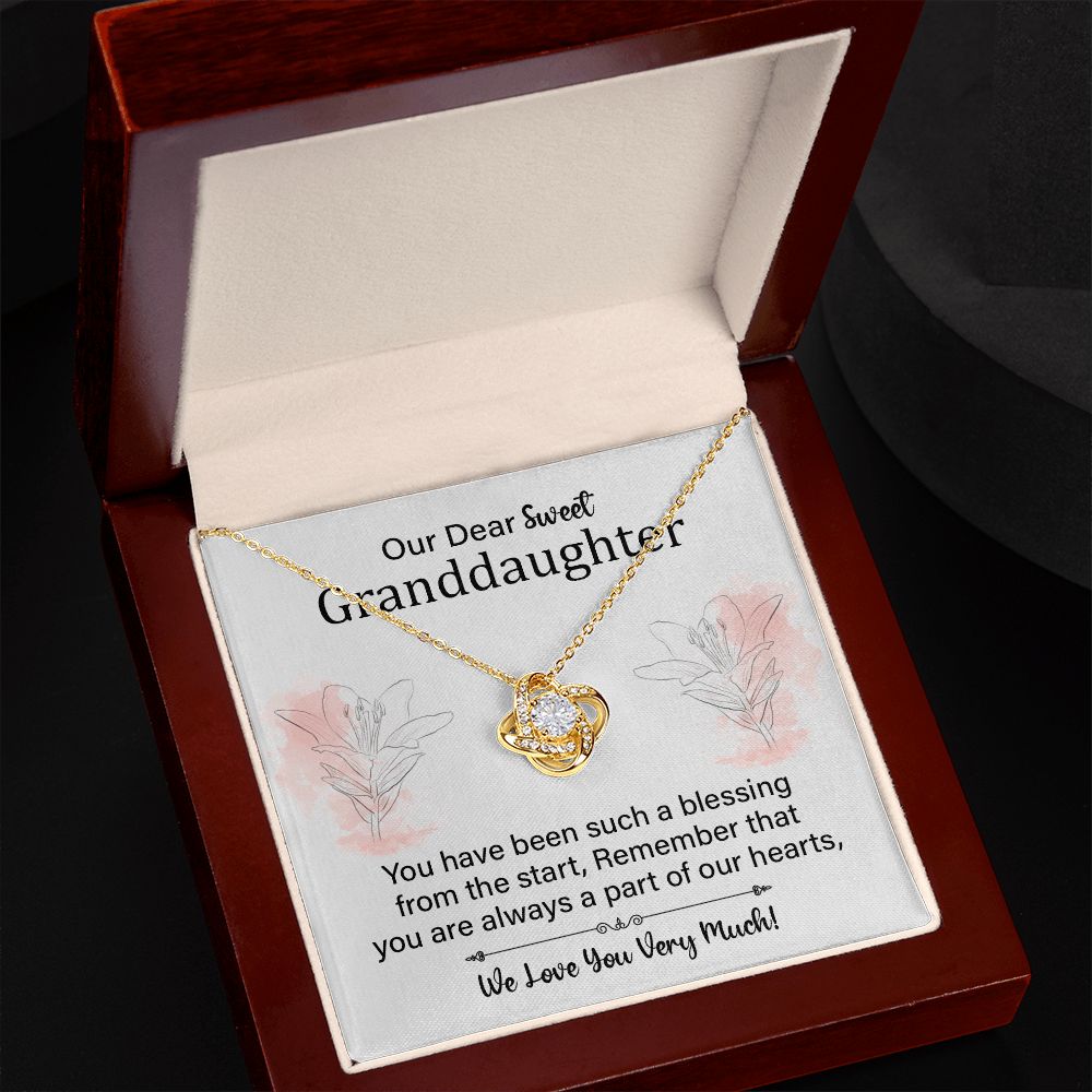 Granddaughter Necklace Gift with Loving Keepsake Note