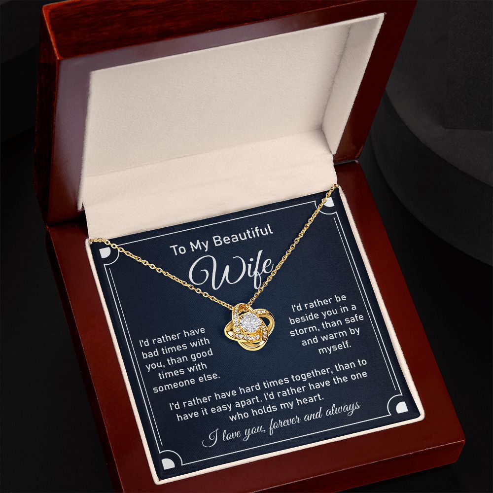 Wife Necklace Gift with Love Message