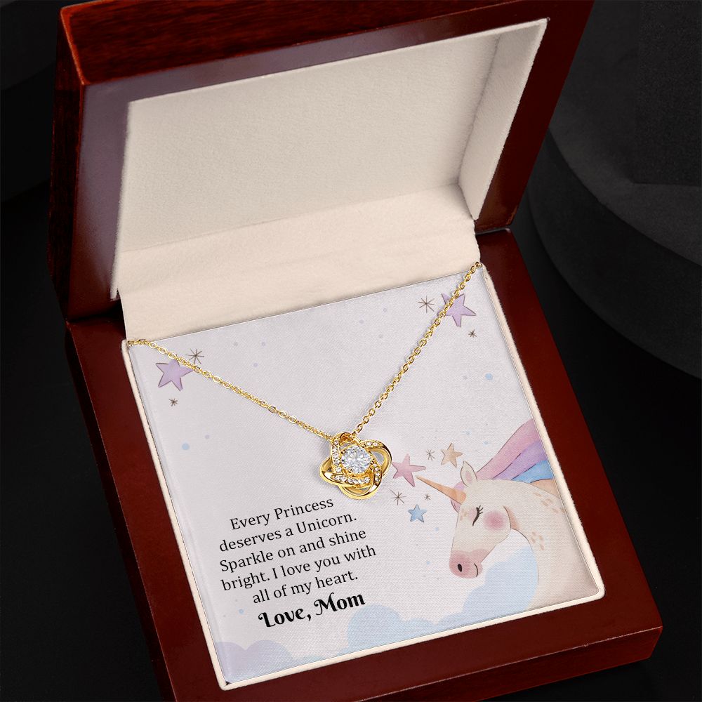 Unicorn Necklace Gift for Daughter from Mom