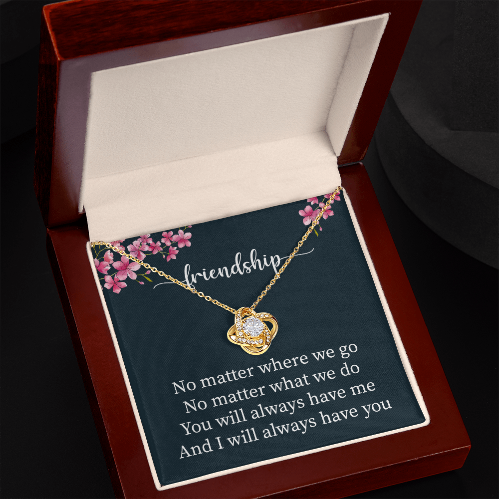 Best Friend Necklace Gift with Heartfelt Message