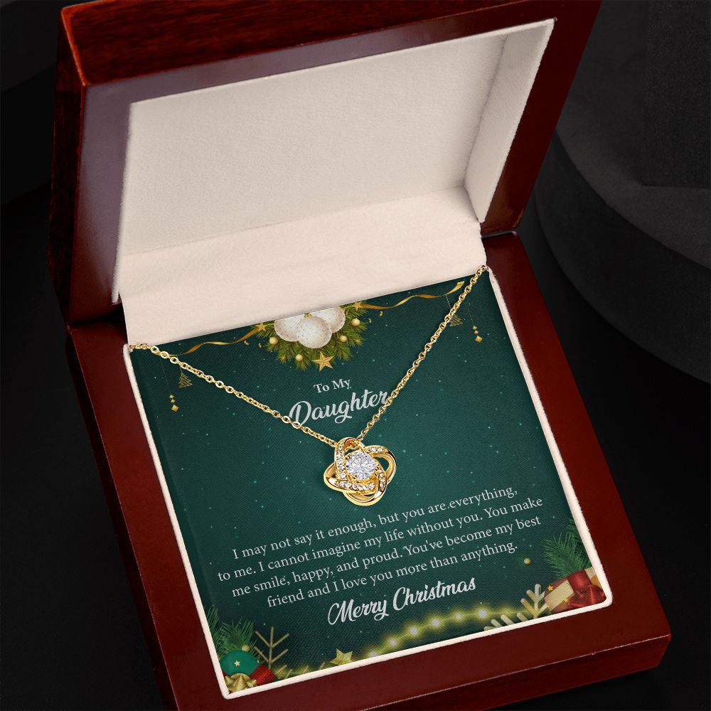To My Daughter Merry Christmas Mom dad and daughter necklace Christmas Stocking Gifts