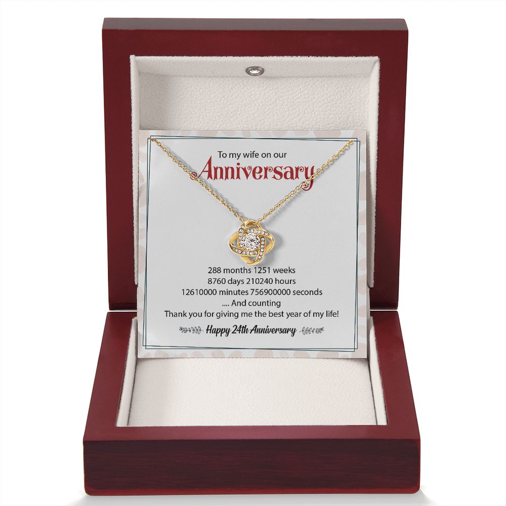 To My Wife On Our Happy 24th Anniversary Thank You For Give Me The Best Year Of My Life