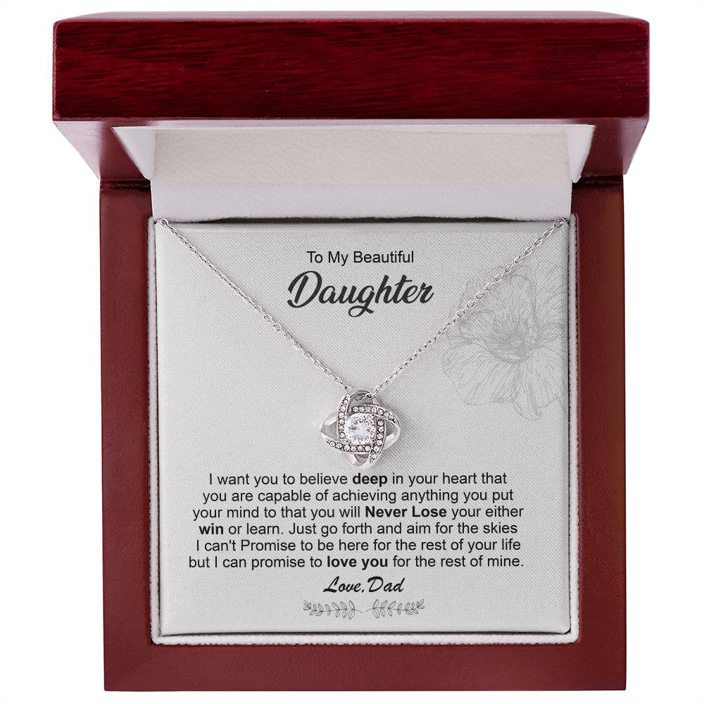 Motivational Daughter Necklace Gift from Dad
