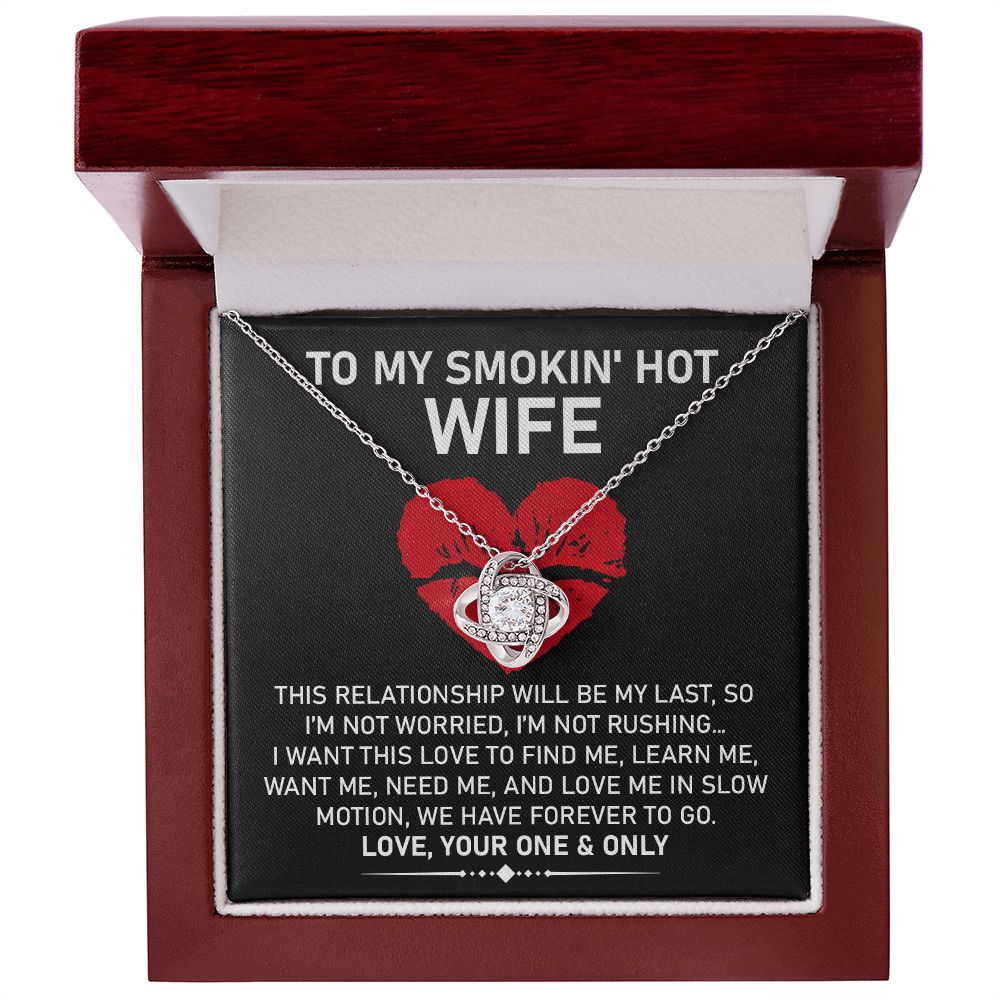 Smokin’ Hot Wife Necklace with Love Message Card