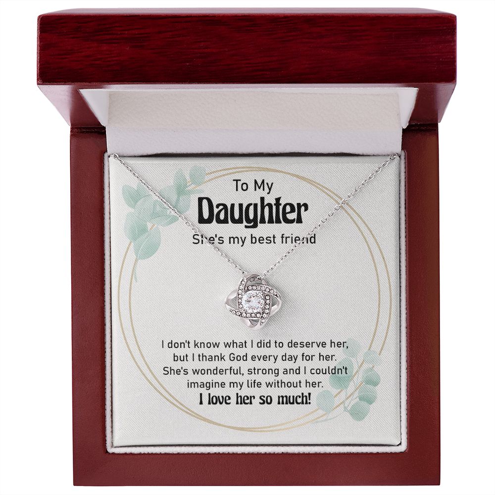 Daughter Necklace from Parent with Heartfelt Card