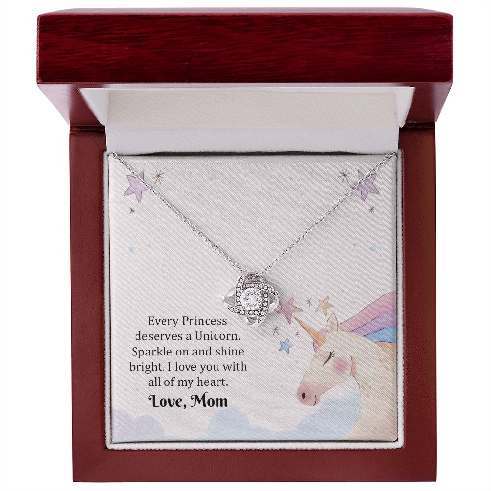 Unicorn Necklace Gift for Daughter from Mom
