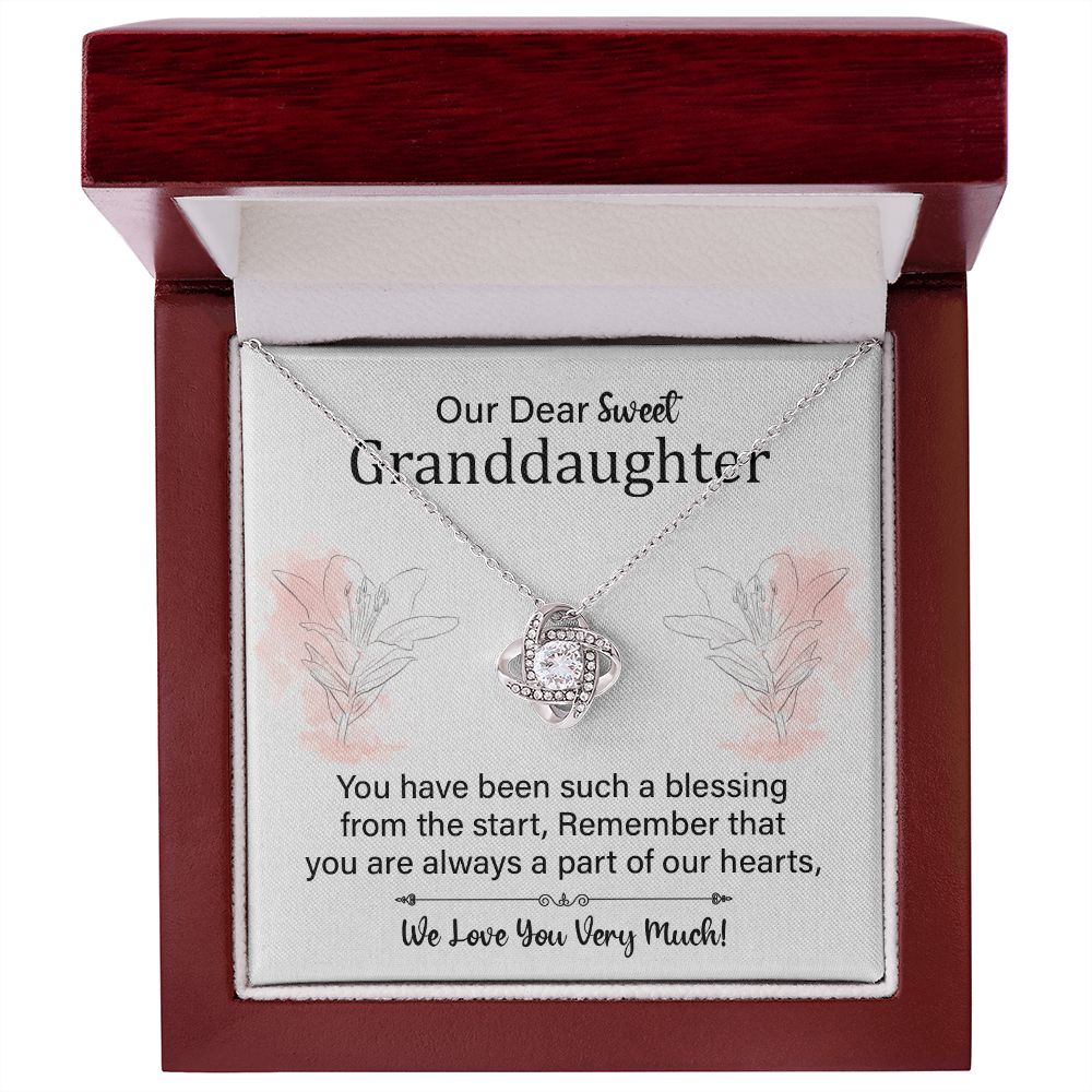 Granddaughter Necklace Gift with Loving Keepsake Note