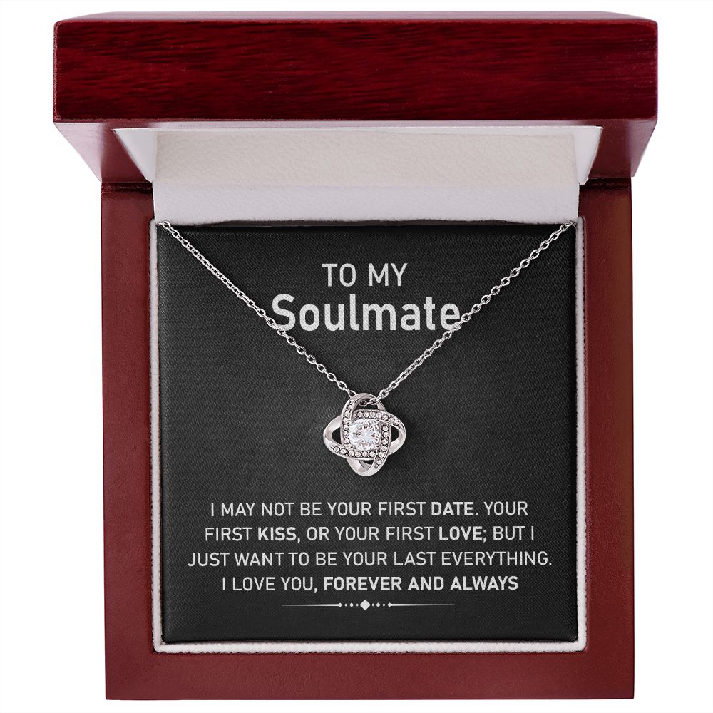 Soulmate Necklace Gift with Romantic Message Card