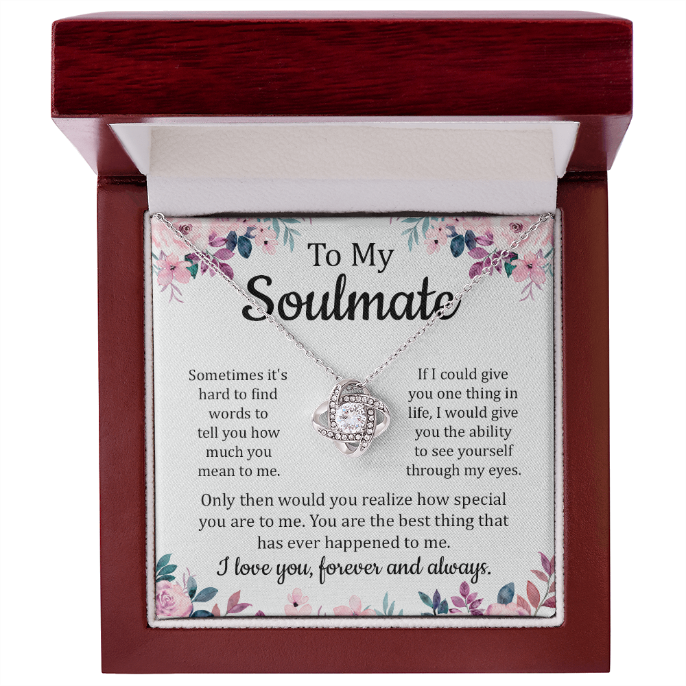 Soulmate Necklace Gift with Loving Message Card