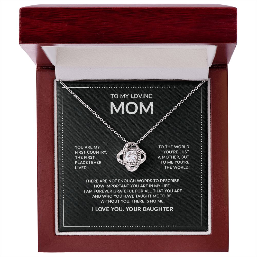 To My Loving Mom You Are My First Country The First Place I Ever Lived