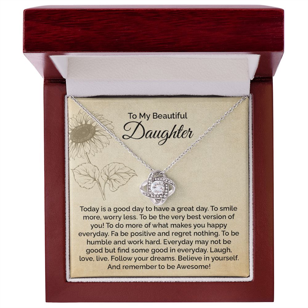 Inspirational Daughter Necklace Gift from Mom or Dad