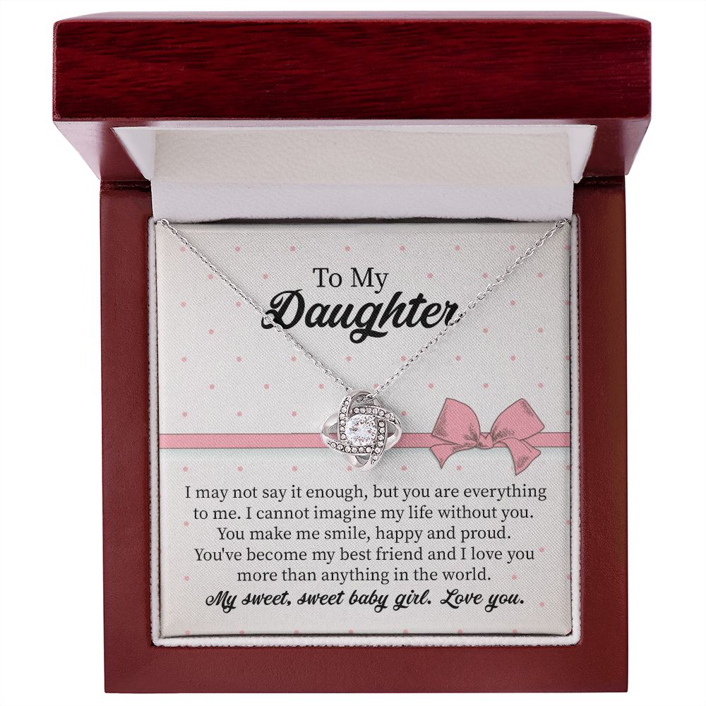 Daughter Necklace Gift With Heartfelt Message Card