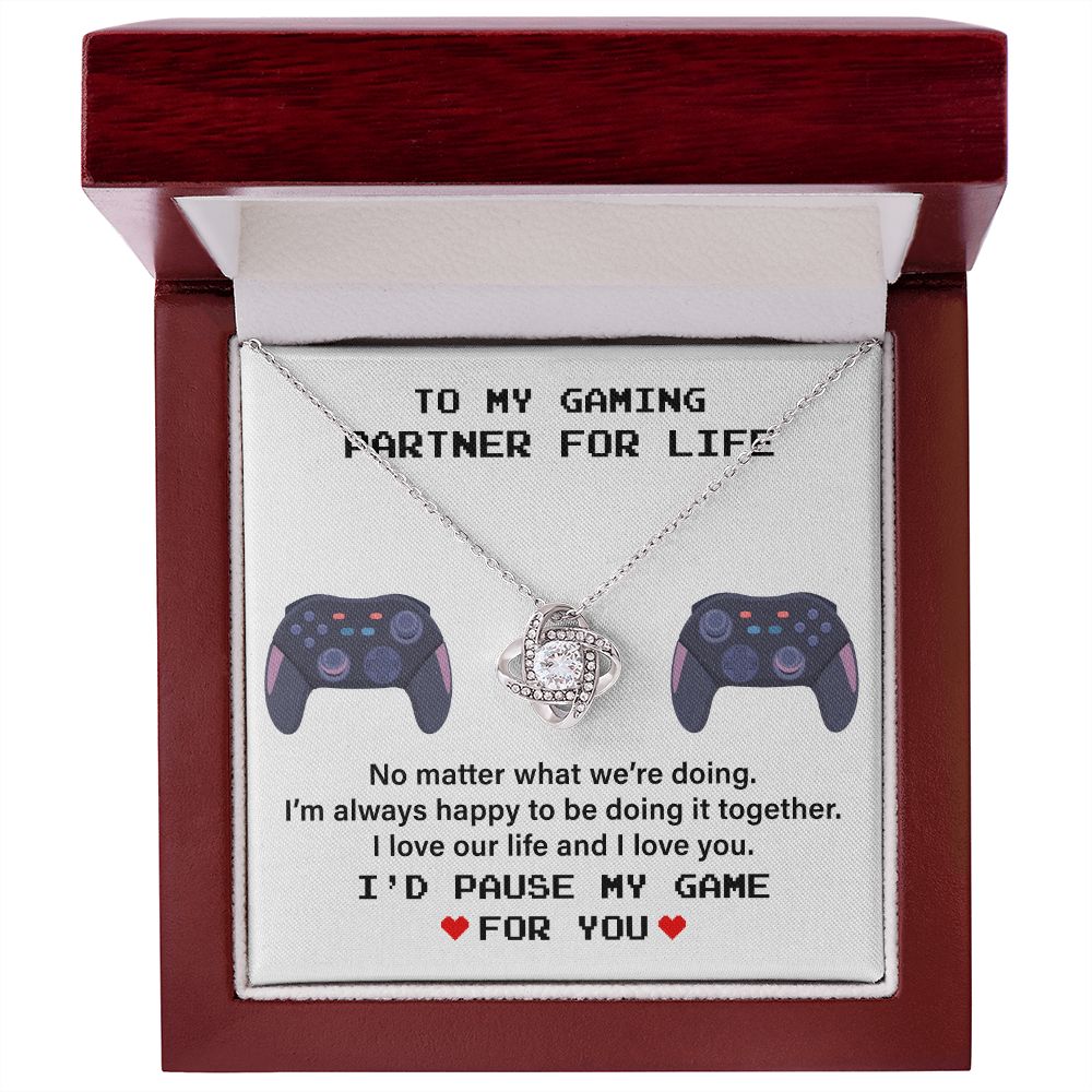 Gaming Partner Necklace Gift with Love Message Card