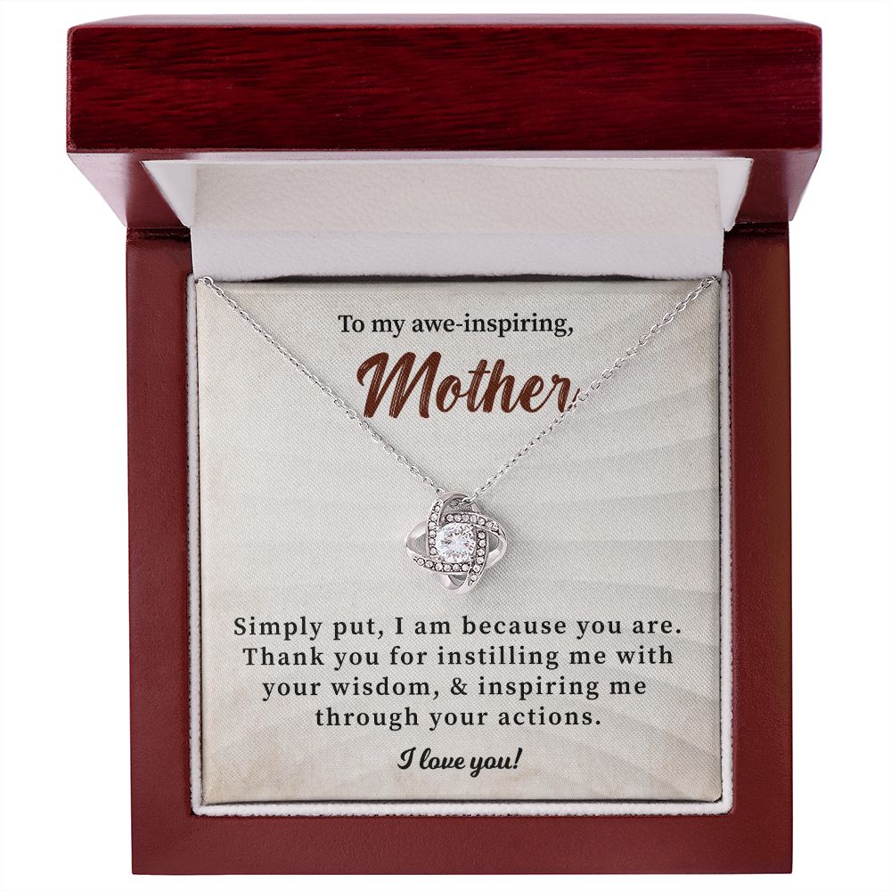 To My Awe-Inspiring mother Simply Put, I Am Because You Are. I Love You