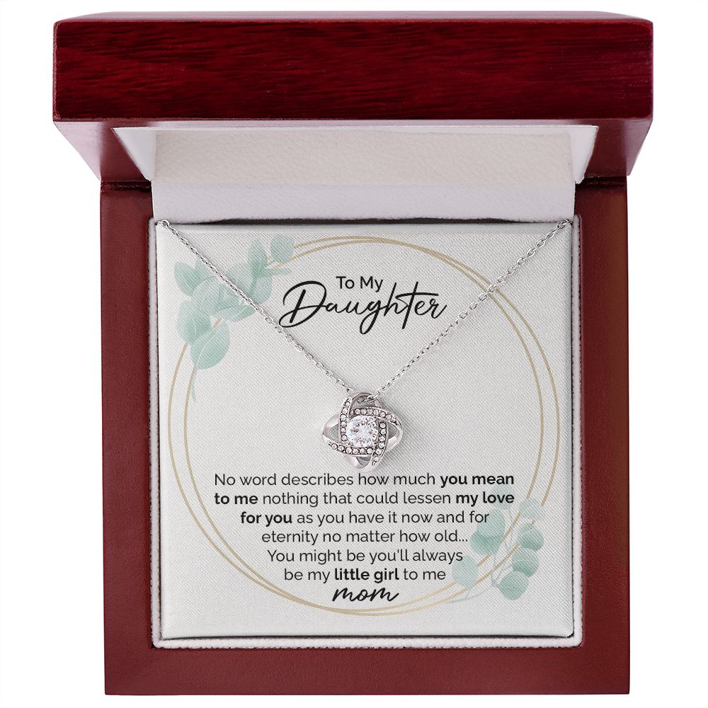 Daughter Necklace Gift from Mom with Sentimental Card