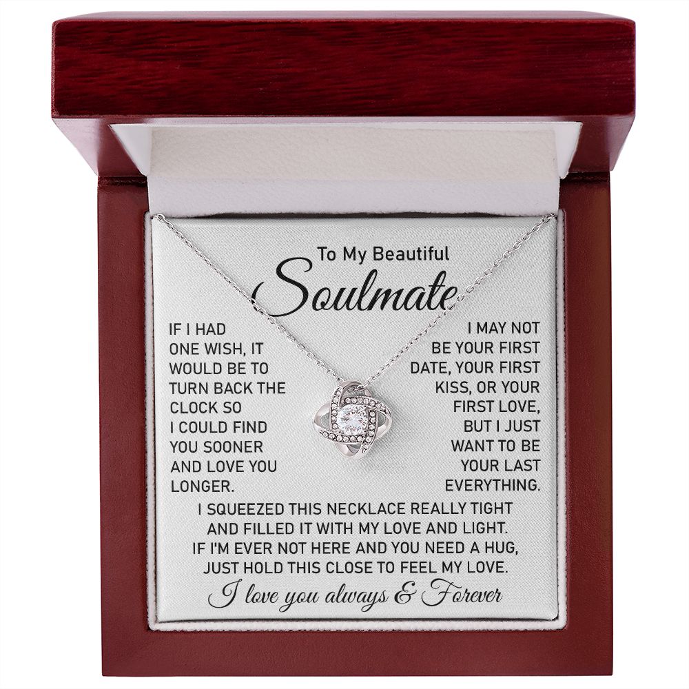 Soulmate Necklace with Romantic Keepsake Message