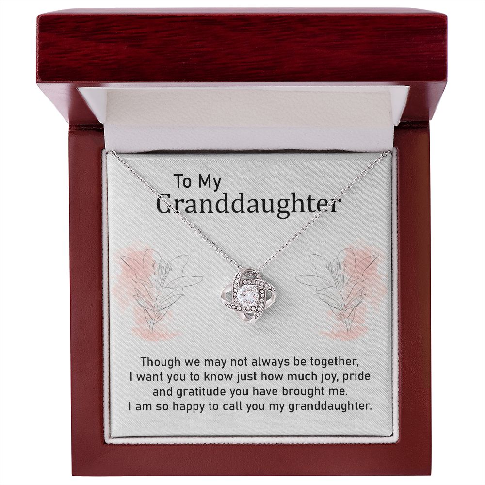 Granddaughter Necklace Gift with Loving Message Card