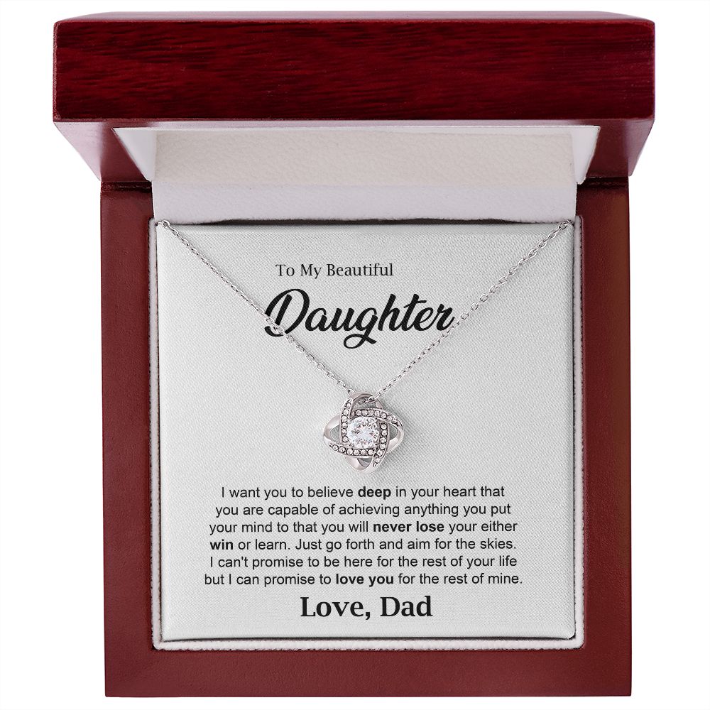 Dad to Daughter Necklace Gift With Message Card